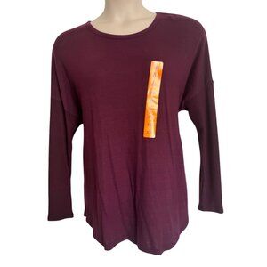 Buffalo Soft Wine Size XXL Oversized  Long Sleeve David Bitton Knit Sweater Ligh